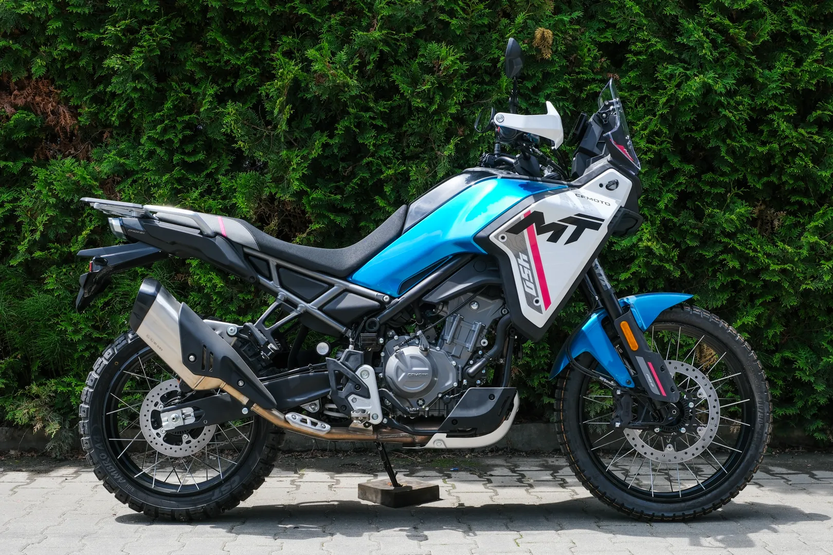 CF Moto 450MT adventure motorcycle rental in Romania