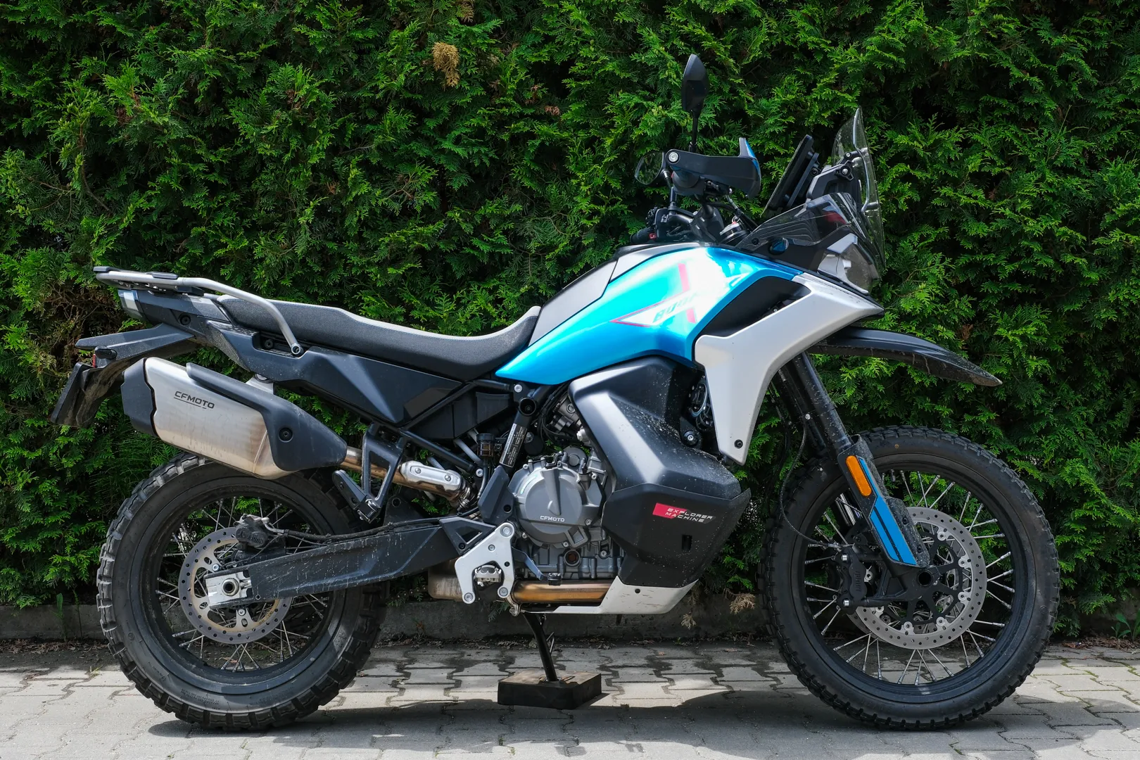 CF Moto 800MT-X adventure motorcycle rental in Romania